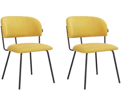 Claudia-chaise De Salle à Manger 2 Pk Curry Belfast Fabric