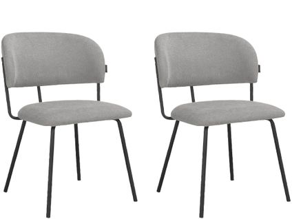 Claudia-chaise à Manger 2 Pk Gris Belfast