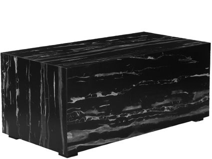 Vito-table Basse En Effet Marbre Gris Noir