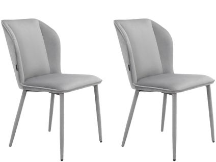 Wilma-chaise De Salle à Manger 2 Pack Grey
