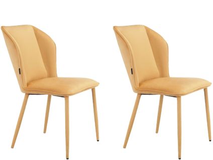 Wilma-chaise De Salle à Manger 2 Pk Mustard