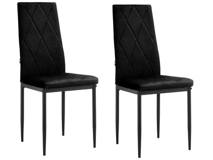 Melly-chaise De Salle à Manger 2 Pack Noir