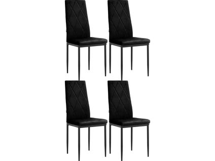Melly-chaise De Salle à Manger 4 Pack Noir