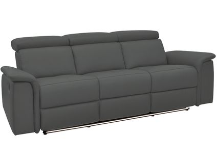 Pareli-canapé 3 Places Avec Fonction Électrique En Pu Gris