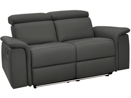 Pareli-canapé 2 Places Avec Fonction Relax Électrique En Pu Noir