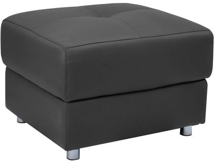 Pareli-pouf En Cuir Noir Pu