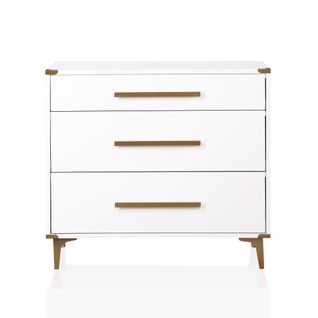 Karissa-commode Avec 3 Tiroirs En Mdf Blanc