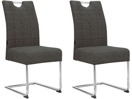 Osaka-chaise De Salle à Manger 2 Pack Anthracite