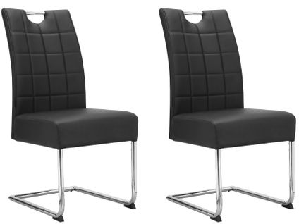 Osaka-chaise De Salle à Manger 2 Pack Noir