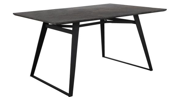Fuji-table De Salle à Manger 120x80 Cm Marron Gris Noir