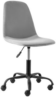 Milano-chaise De Bureau En Velours Gris Clair