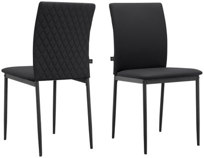 Pavia-chaise De Salle à Manger 2 Pk Noir
