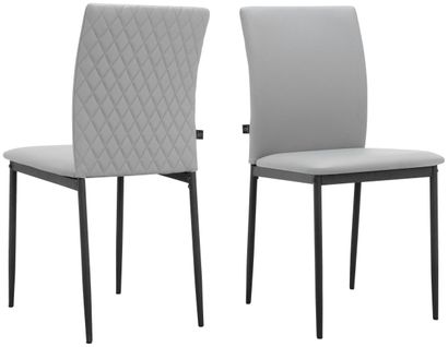 Pavia-chaise De Salle à Manger 2 Pack Grey