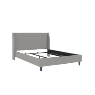 Her Majesty-lit 140x200 Cm En Tissu Gris Clair