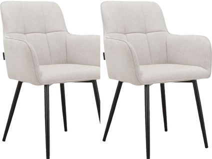 Zaria2-lot De 2 Fauteuils En Tissue Creme