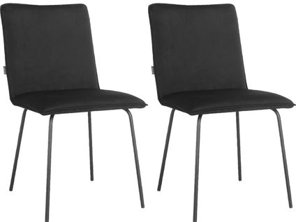 Nika-chaise De Salle à Manger 2 Pack Noir