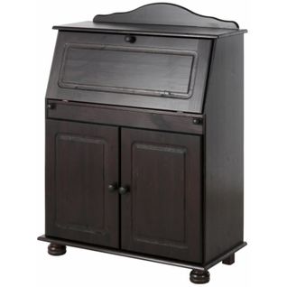 Mette - Secrétaire Avec 2 Portes En Pin Marron