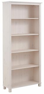 Pivo-bibliothèque Avec 4 Étagères En Pin Blanc