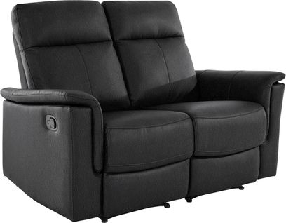 Southbrook-canapé 2 Places Manuel En Cuir Noir/pu