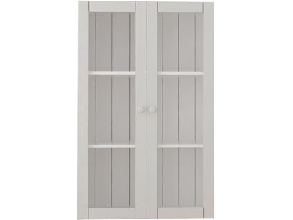 Anita-portes Vitrées Blanches Pour Bibliothèque (lot De 2)