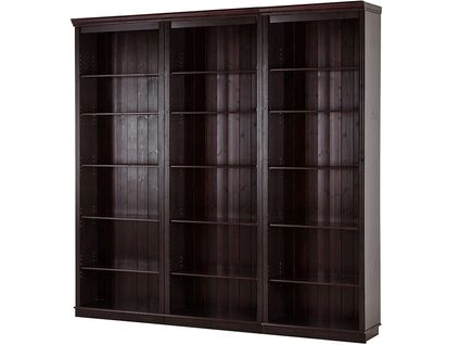 Anita-bibliothèque Avec Étagères En Pin Brun Foncé