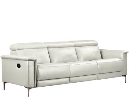 Lund-canapé 3 Places Avec 2 Inclinaisons Manuelles En Pu Crème