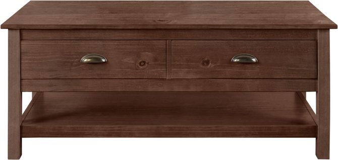 Harry - Table Basse Avec 2 Tiroirs En Pin Marron