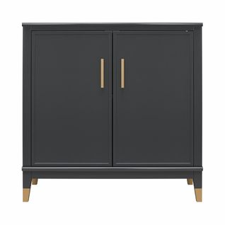 Westerleigh - Armoire Avec 2 Portes En Effet Bois Noir