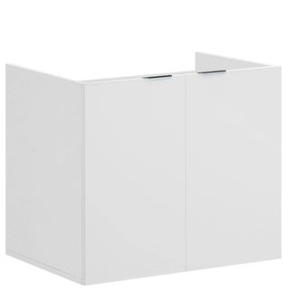 Atlas-meuble Sous-vasque Mural Avec 2 Portes Aspect Bois Blanc