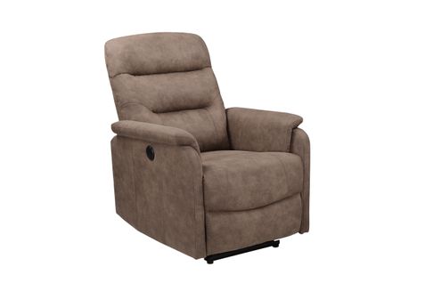 Coullon - Fauteuil De Relaxation Avec Fonction Électrique Microfibre Taupe
