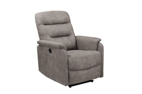 Coullon - Fauteuil De Relaxation Avec Fonction Électrique En Microfibre Grise