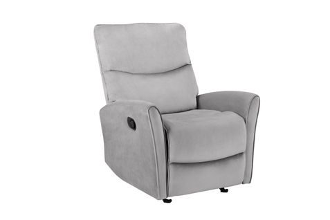 Chesley-fauteuil Inclinable Manuel En Velours Gris