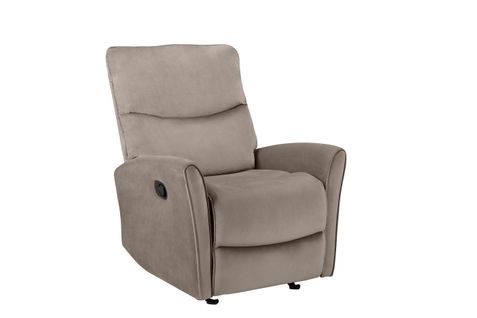 Chesley-fauteuil Inclinable Manuel Velours Taupe