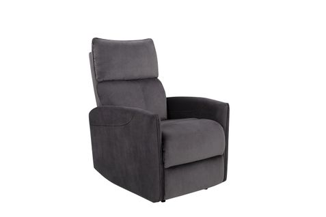 Pineto - Fauteuil De Relaxation Avec Fonction Électrique En Velours Anthracite