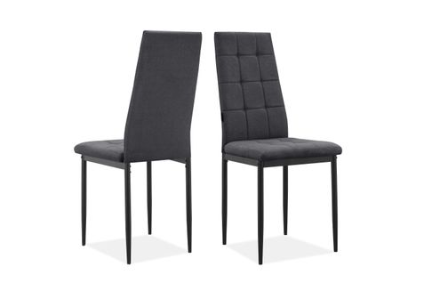 Becca-chaise De Salle à Manger En Tissu Anthracite Lot De 2