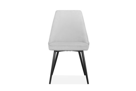 Natascha - Chaise De Salle à Manger En Velours Gris 2 Pack