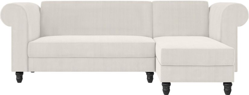 Felix Ii - Canapé-lit 3 Places Avec  En Tissu Crème