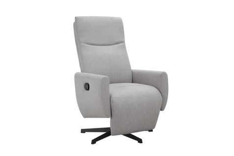 Kilvo-fauteuil Inclinable Avec Fonction Manuelle Et Pivotante En Tissu Gris