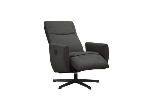 Kilvo-fauteuil Inclinable Avec Fonction Manuelle Et Pivotante En Tissu Anthracite
