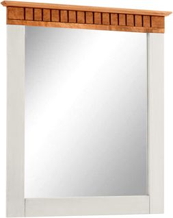 Lisa-miroir Mural En Pin Blanc