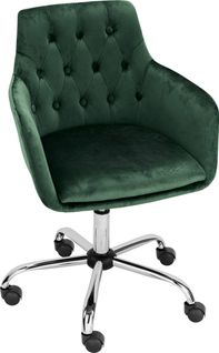 Perry-fauteuil De Bureau En Velours Vert D.