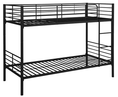 Rosie-lit Superposé 90x200 En Métal Noir