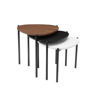 Alek-tables Gigognes Ensemble De 3 Pièces En Effet Bois