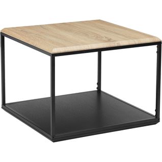 Taion-table Basse Carrée En Effet Chêne Noir