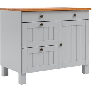 Alby Ii-meuble De Rangement à 1 Porte Et 4 Tiroirs En Gris Pin