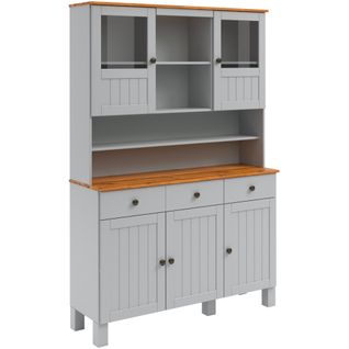 Alby Ii-buffet 5 Portes Et 3 Tiroirs En Pin Gris