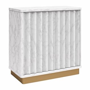 Rene-armoire Avec 2 Portes En Effet Marbre Blanc