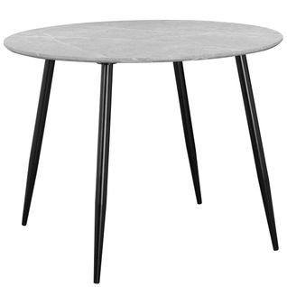 Monza - Table à Manger En Effet Pierre / Noir 4 Personnes D100