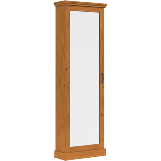 Selma-rangement à Chaussures Avec 1 Porte Miroir En Pin En Cire Teintée