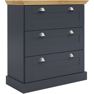 Motala-commode Avec 3 Tiroirs En Effet Bois Anthracite